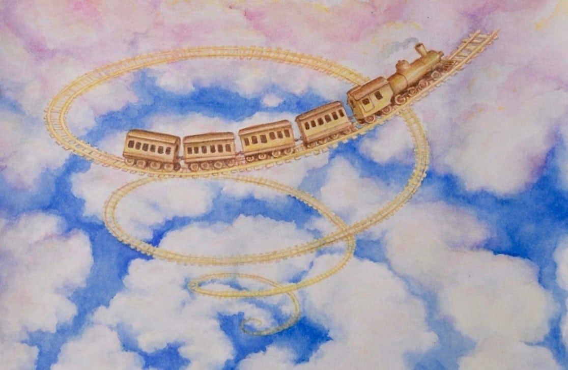 Spiral Train on the Clouds